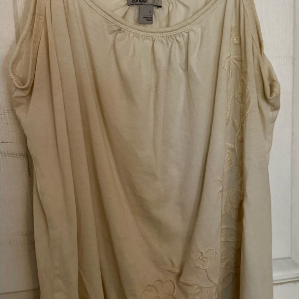 Old Navy Tan Sleeveless Relaxed Blouse